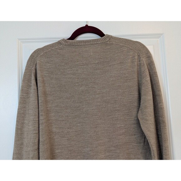 Haggar Men's Tan V-Neck Classic Knit Pullover Casual Sweater Size Large - Picture 8 of 10